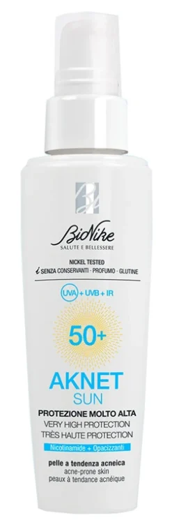 Bionike Aknet Sun SPF50+ 50ml - Protezione Solare Viso