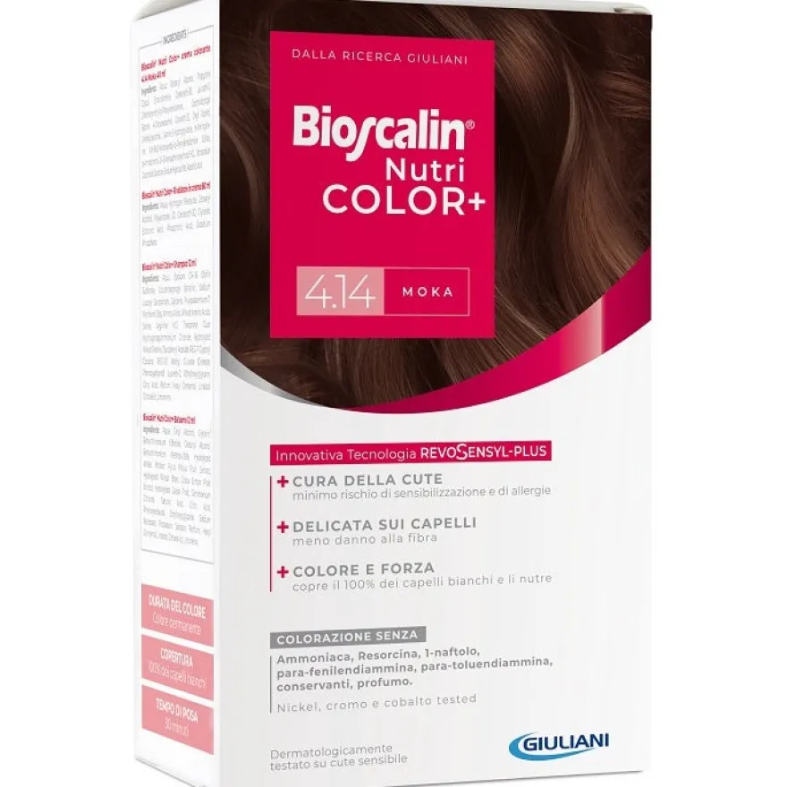 Bioscalin Nutricolor Plus Colorazione Capelli Permanente 4,14 Moka
