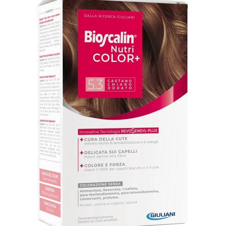 Bioscalin Nutricolor Plus Colorazione Capelli Permanente 5,3 Castano Chiaro Dorato