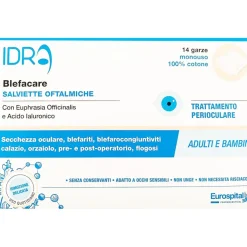 Blefacare Idra Garze Oculari Monouso 14 Pezzi Con Acido Ialuronico E Eufrasia