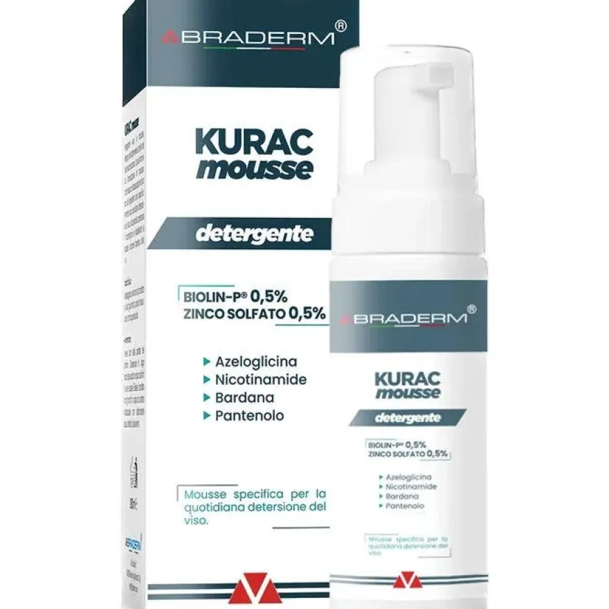 Braderm Kurac Mousse Detergente Viso 100ml