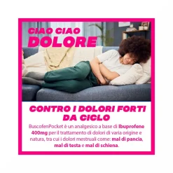 BuscofenPocket 400mg Con Ibuprofene Analgesico Contro Dolori Da Ciclo 10 Bustine