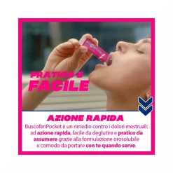 BuscofenPocket 400mg Con Ibuprofene Analgesico Contro Dolori Da Ciclo 10 Bustine