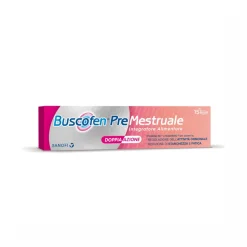 Buscofen Premestruale Integratore Alimentare, Magnesio, Vitamina B6, Vitamina E e Calcio, 15 Compresse Effervescenti