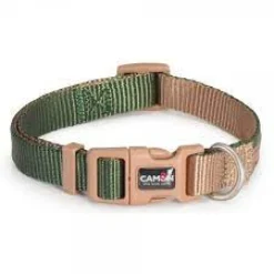 Camon Collare Regolabile Double Premium Verde/Ecru Per Cani Cuccioli 15x300cm/400mm