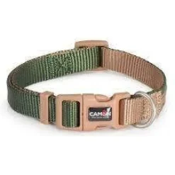 Camon Collare Regolabile Double Premium Verde/Ecru Per Cani Cuccioli 15x300cm/400mm
