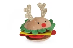 Camon Gioco Hamburger in Poliestere Con Squeaker Per Cani