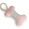 Camon Gioco Osso Colorato In Tessuto Con Maniglia E Squeaker Per Cani