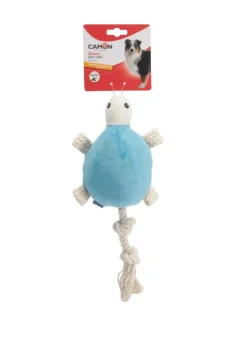 Camon Gioco Per Cani Peluche Tartaruga Con Squeaker E Corda