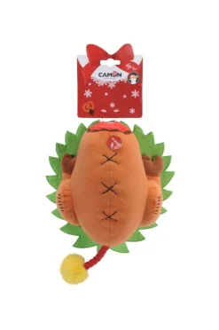 Camon Gioco Tacchino Natalizio in Peluche Con Corda Per Cani