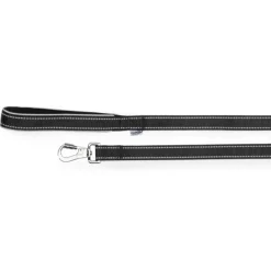 Camon Guinzaglio Con Maniglia In Neoprene E Cuciture Reflex Nero 2,5x120cm
