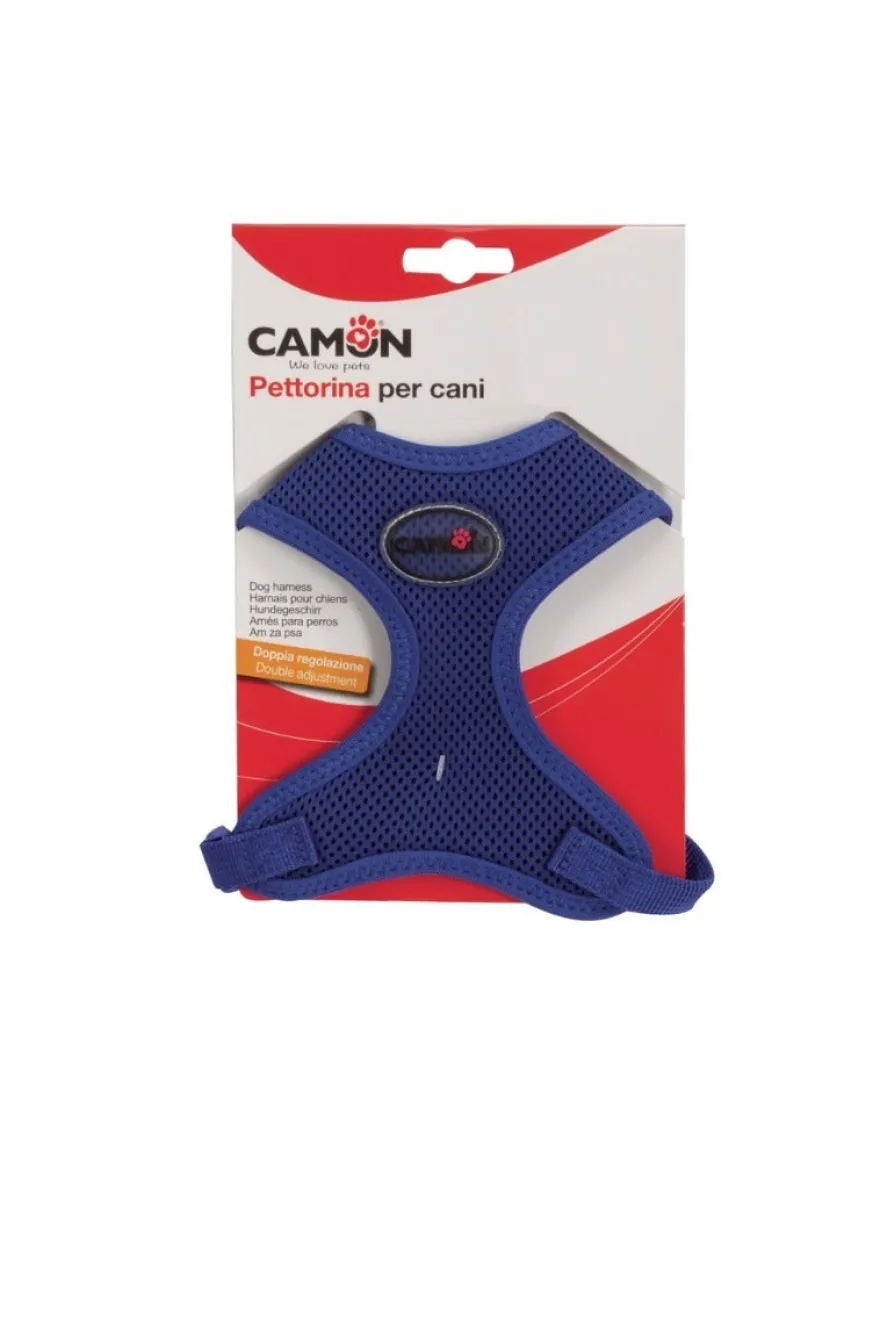 Camon Pettorina Mesh Con Doppia Regolazione Azzurro Per Cani Taglia M