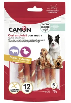 Camon Rolls di Pelle Bovina con Anatra 17cm 140g