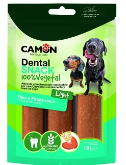 Camon Snack Per Cani 100% Vegetal Cannoli Con Riso E Patate Dolci 100g