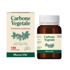 Carbone Vegetale 120 Compresse - Digestione Naturale Sana