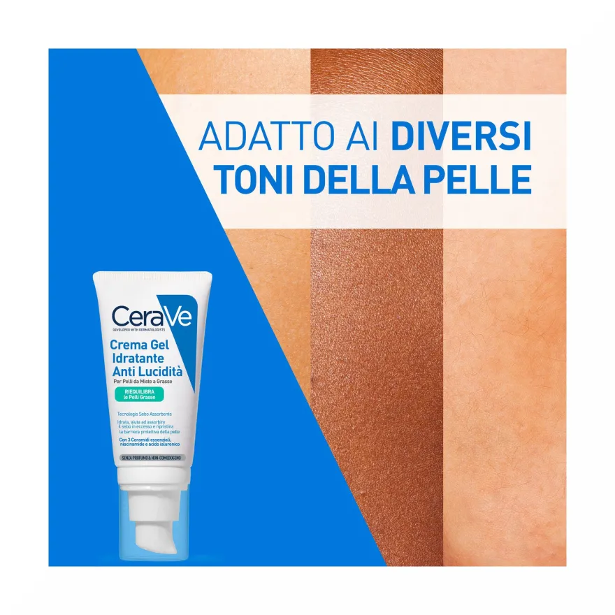 CeraVe Crema Viso Idratante Anti-lucidità Pelle Grassa e Mista 50ml