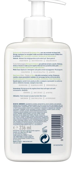 CeraVe Detergente Crema Schiuma Idratante Pelli Normali-Secche 236ml