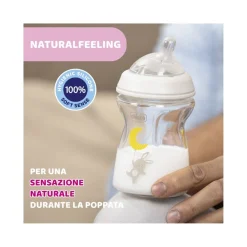 Chicco Biberon In Vetro Natural Feeling Flusso Lento 250ml 0M+