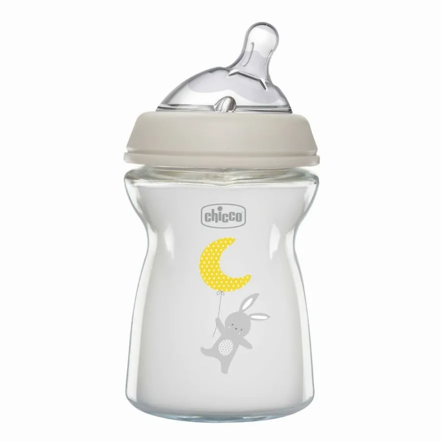 Chicco Biberon In Vetro Natural Feeling Flusso Lento 250ml 0M+