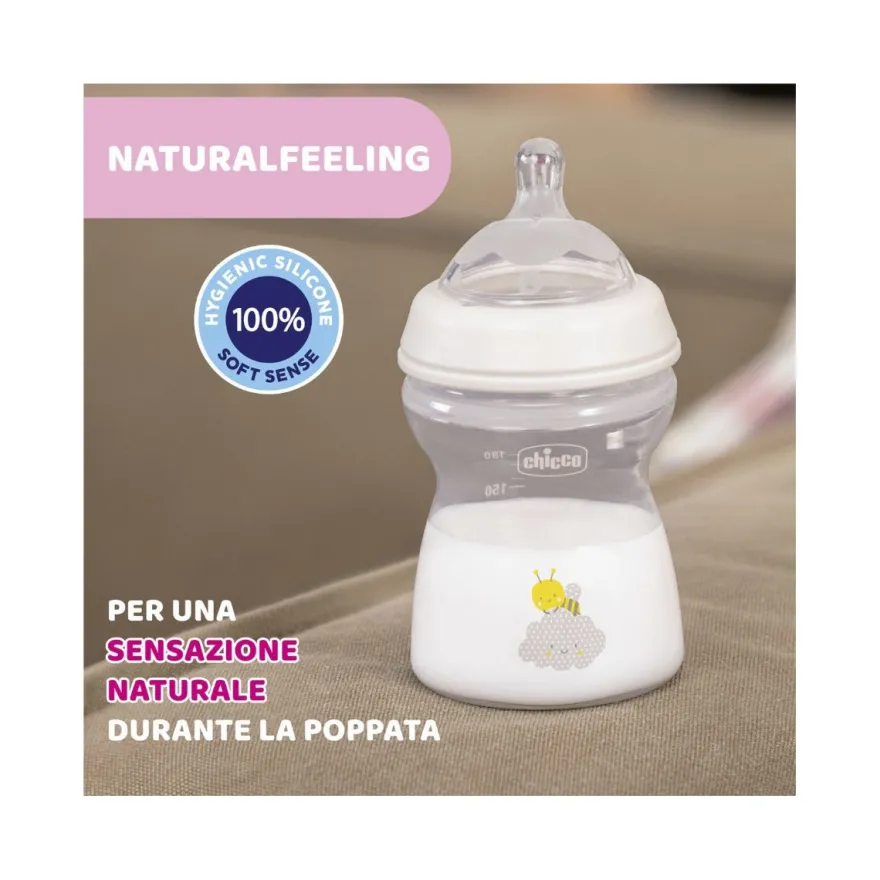 Chicco Biberon Natural Feeling Flusso Medio 2 Mesi+ Unisex 250ml