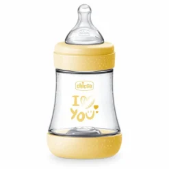 Chicco Biberon Neonato Perfect 5 Biberon Giallo Flusso Lento 150 ml 0Mesi+