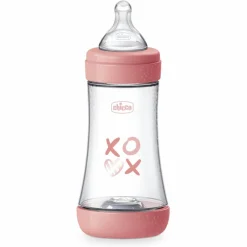 Chicco Biberon Neonato Perfect 5 Biberon Rosa Flusso Medio 240 ml 2Mesi+