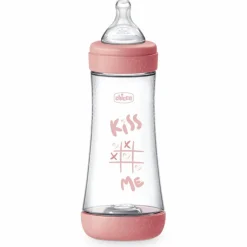 Chicco Biberon Perfect 5 Rosa Flusso Veloce 300 ml 4M+
