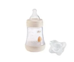 Chicco Perfect 5 Biberon 0Mesi+ 150ml + Gommottino 0-2 Mesi Silicone Neutro