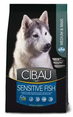 Cibau Sensitive Fish Medium & Maxi Cibo Secco Per Cani Adulti Sacco 12Kg