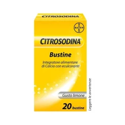 Citrosodina Effervescente Integratore Alimentare Digestivo con Calcio Gusto Limone 20 Bustine