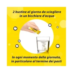 Citrosodina Effervescente Integratore Alimentare Digestivo con Calcio Gusto Limone 20 Bustine