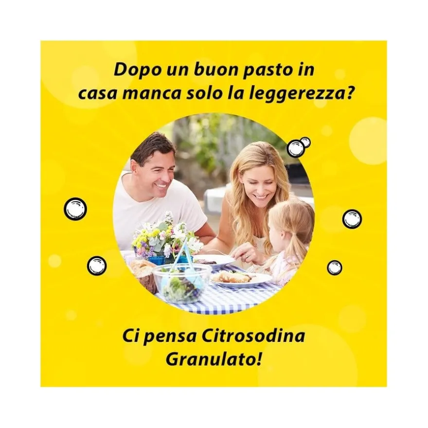Citrosodina Granulato Effervescente Digestivo contro Pesantezza di Stomaco al Limone 150g