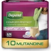 Depend Comfort-Protect Mutandine Assorbenti Donna Taglia S/M 10 Pezzi