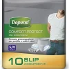 Depend Comfort-Protect Slip Assorbenti Uomo Taglia S/M 10 Pezzi