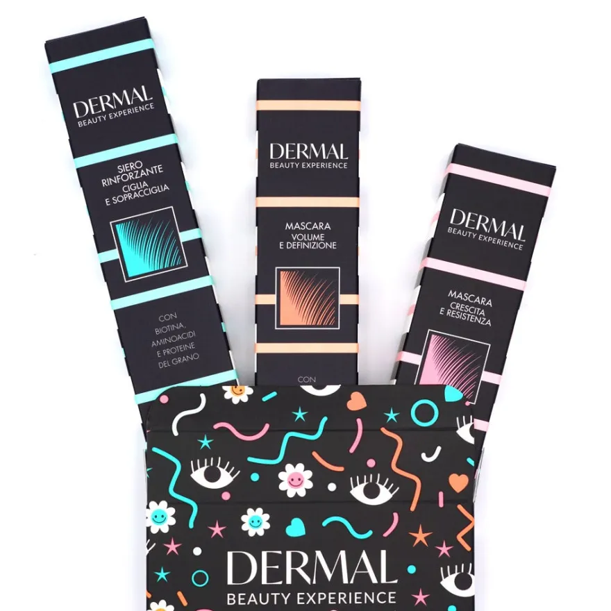 Dermal Mascara Trio Cofanetto Siero + Mascara Crescita + Mascara Volume