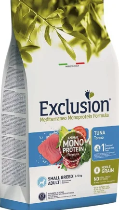 Dorado Exclusion Mediterraneo Monoprotein Noble Grain Adult Small Breed Con Tonno Cibo Secco Per Cani 7kg
