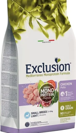 Dorado Exclusion Mediterraneo Monoprotein Noble Grain Adult Small Breed Con Pollo Cibo Secco Per Cani 500g