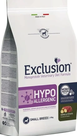 Dorado Exclusion Monoprotein Diet Hypoallergenic Small Breed Cavallo E Patate Cibo Secco Per Cani 2kg