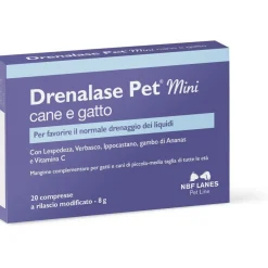 Drenalase Pet Mangime Complementare Drenaggio Per Cani/Gatti Taglia Mini 20 Compresse