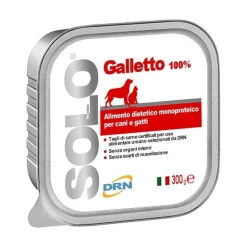 Drn Solo Galletto Alimento Dietetico Monoproteico Umido Cani/Gatti 300g