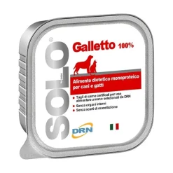 Drn Solo Galletto Alimento Dietetico Monoproteico Umido Cani/Gatti 100g