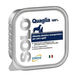 Drn Solo Quaglia Alimento Dietetico Monoproteico Umido Cani/Gatti 300g