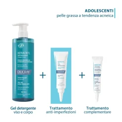 Ducray Keracnyl Gel Detergente Pelle Grassa 400ml