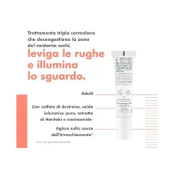 Eau Thermale Avène Hyaluron Activ B3 Trattamento Contorno Occhi Tripla Correzione Antirughe 15ml