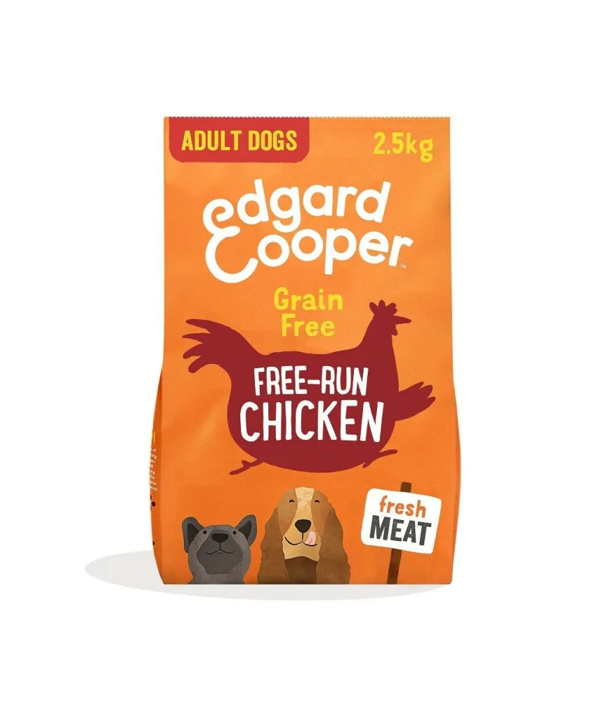 Edgard & Cooper Adult Pollo Allevato A Terra Senza Cereali Crocchette per Cani 2,5 Kg