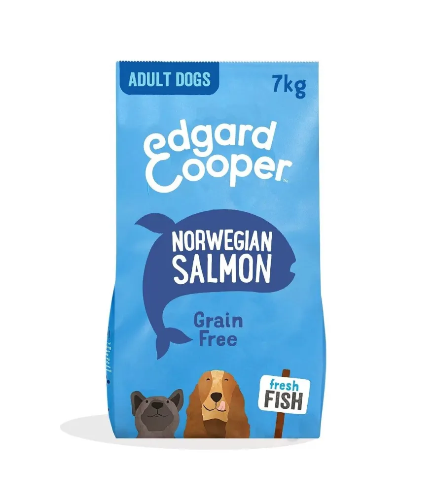 Edgard & Cooper Adult Salmone Norvegese Senza Cereali Crocchette per Cani 7 Kg