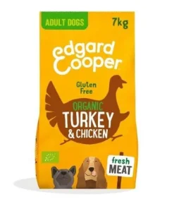 Edgard & Cooper Adult Tacchino E Pollo Biologici Senza Glutine Crocchette per Cani 7 Kg