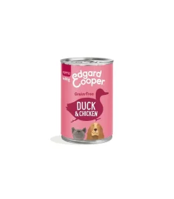 Edgard & Cooper Puppy Anatra E Pollo Senza Cereali Cibo Umido per Cani 400g