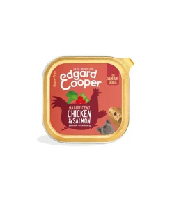 Edgard & Cooper Senior Pollo E Salmone Senza Cereali Cibo Umido per Cani 150g