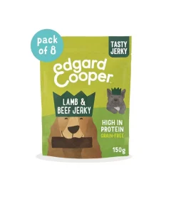Edgard & Cooper Strisce Di Agnello E Manzo Senza Cereali per Cani 150g